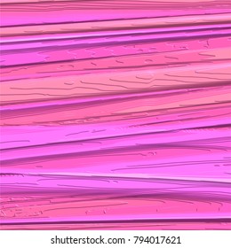 violet, pink and orange 3D stripes pattern with little curvy engravings, vector illustration