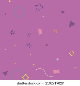 Violet Pink Orange Pastel Lime Colorful Bright Hipster Background. Green Simple Ring Red Oval Wave Circle Design Pic. Zigzag Yellow Purple Polygonal Hearts Square Rectangle Geometrical Design.