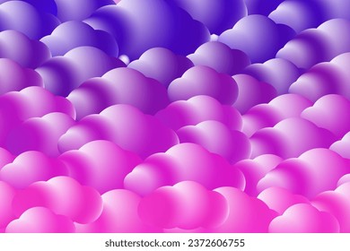 Violet and pink sky with clouds vector illustration design.
