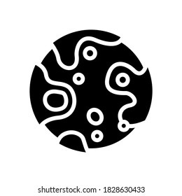 violet planet glyph icon vector. violet planet sign. isolated contour symbol black illustration