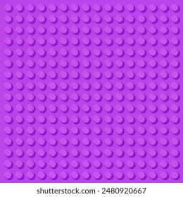 Violet Plastic Toy Baseplate Background, With Grid of Circular Studs, Square Banner Backdrop