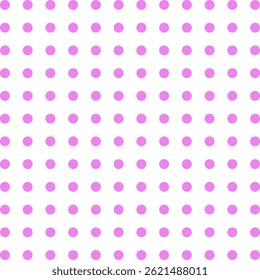 Violet polka dots pattern on white background