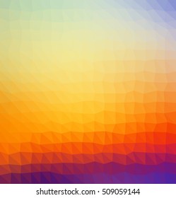Violet polygonal illustration with triangle. Geometric background.