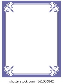 Violet Purple Border Frame Deco Vector Stock Vector (Royalty Free ...