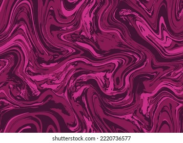 Violet Purple Color Vector Wave. Purple Repeat Aqua Graphic Illustration. Pastel Seamless Abstract Paint Ink. Magenta Purple Gouache Vector Texture. Repeat Background.