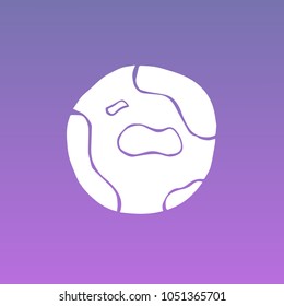 Violet, Purple Colors Flat, Line, Icon Logo, Sign, Symbol. Earth Globe Global Geography World Planet Science Planetary. Graphic Design Concept, Elements, Vector Illustration EPS10