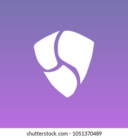 Violet, Purple Colors Flat, Line, Icon Logo, Sign, Symbol. Nem Crypto Currency Coin Payment Business Finance. Graphic Design Concept, Elements, Vector Illustration EPS10