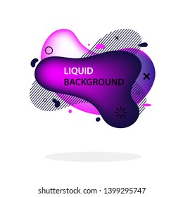 Violet and purple flat style abstract vector banner isolated. Modern geometric liquid form. Modern template. Template for the design for logo, flyer, presentation etc. Vector illustration