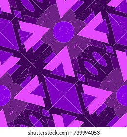 Violet, purple geometric seamless texture. Repeating background. Modern tile pattern. It can be used as wallpaper, desktop, wrapping, fabric or background for your blog, covers and your design. 