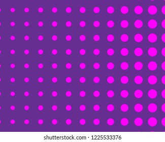 Violet, purple halftone background. Digital gradient. Abstract backdrop with circles, point, dots. Dotted pattern. Futuristic panel Vector illustration