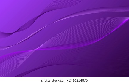 violet purple lines wave curves with gradient abstract background