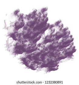 violet purple watercolor single cloudscape background pattern, vector illustration