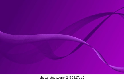 violet purples with smooth lines wave curves on gradient abstract background