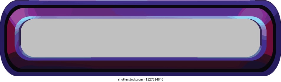 Violet rectangle frame on white background. Flat frame vector isolated. Writing surface for banner template or logo. Violet and purple frame with round corners. 