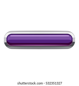 Violet rectangular button icon. Cartoon illustration of rectangular button vector icon for web design