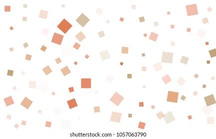 Violet, Red and Brown Confetti in the Form of Rectangles on White Background