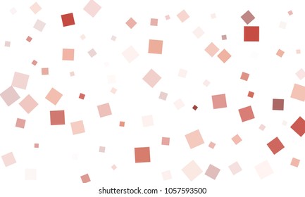 Violet, Red and Brown Confetti in the Form of Rectangles on White Background