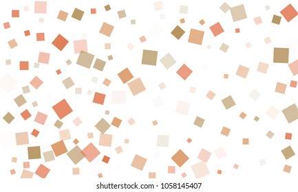 Violet, Red and Brown Confetti in the Form of Rectangles on White Background