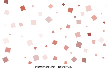 Violet, Red and Brown Confetti in the Form of Rectangles on White Background