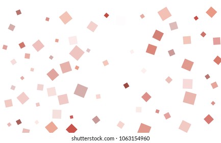 Violet, Red and Brown Confetti in the Form of Rectangles on White Background
