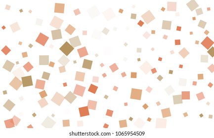Violet, Red and Brown Confetti in the Form of Rectangles on White Background