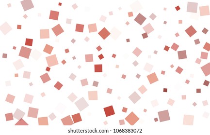 Violet, Red and Brown Confetti in the Form of Rectangles on White Background