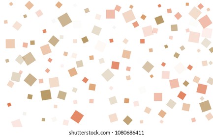 Violet, Red and Brown Confetti in the Form of Rectangles on White Background