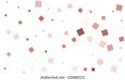 Violet, Red and Brown Confetti in the Form of Rectangles on White Background