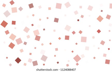 Violet, Red and Brown Confetti in the Form of Rectangles on White Background