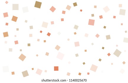 Violet, Red and Brown Confetti in the Form of Rectangles on White Background