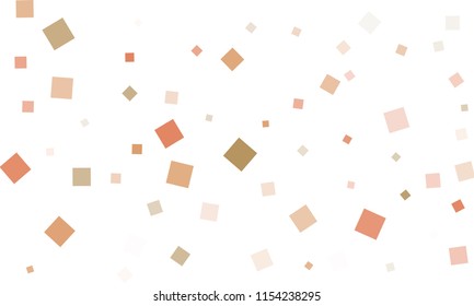 Violet, Red and Brown Confetti in the Form of Rectangles on White Background