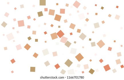 Violet, Red and Brown Confetti in the Form of Rectangles on White Background
