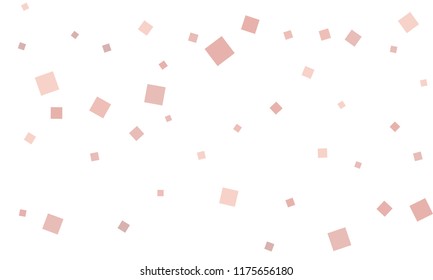 Violet, Red and Brown Confetti in the Form of Rectangles on White Background