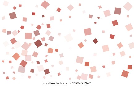 Violet, Red and Brown Confetti in the Form of Rectangles on White Background