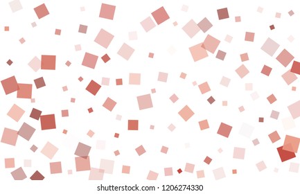 Violet, Red and Brown Confetti in the Form of Rectangles on White Background
