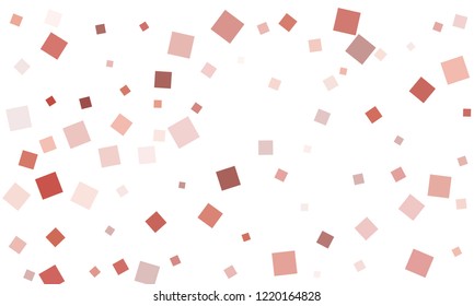 Violet, Red and Brown Confetti in the Form of Rectangles on White Background