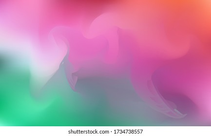 Violet, red and green wallpaper. Soft and blurred wrapped abstract gradient background.