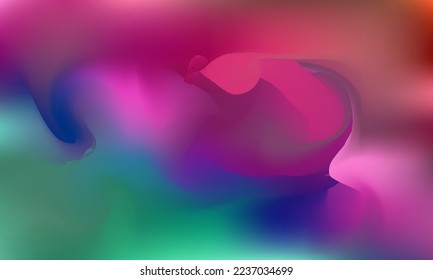 Violet, red and green wallpaper. Soft and blurred wrapped abstract gradient background.