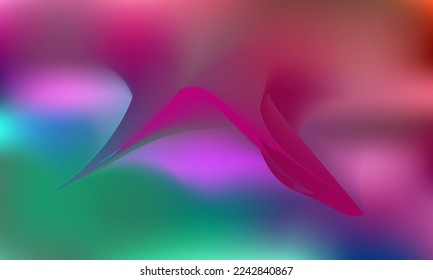 Violet, red and green wallpaper. Soft and blurred wrapped abstract gradient background.