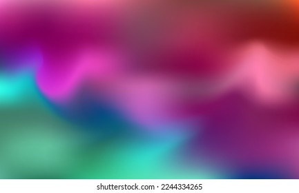 Violet, red and green wallpaper. Soft and blurred wrapped abstract gradient background.