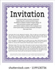 Violet Retro invitation. Retro design. With complex background. Vector illustration. 