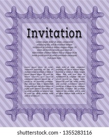 Violet Retro invitation template. Artistry design. Customizable, Easy to edit and change colors. Printer friendly. 