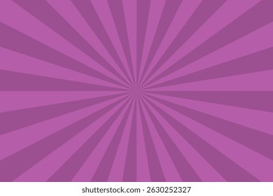 Fundo abstrato listrado retro violeta. Impressão radial vintage. Padrão de arte-final de vetor pop roxo brilhante para seu design e ideias. Pode ser usado como cartão, cartaz, cartaz etc