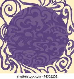 Violet round frame
