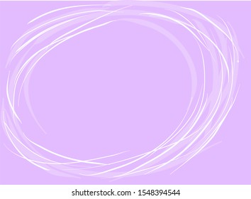 Violet round grange background. Minimalism backdrop, frame for decor design.  Abstract illustration. Dust, messy, texture modern, vector