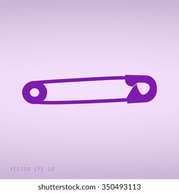 Violet safety pins silhouettes 