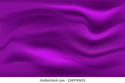 violet Satin Silky Cloth Fabric Textile Drape with Crease 
Wavy Folds background.With soft waves and,waving in the wind
Texture of crumpled paper. object Vector,illustration