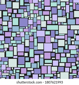 violet seamless abstract vector background of rectangles of different sizes and shades
