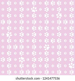 Violet Seamless Baby Pattern With White Paws