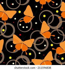 Violet seamless butterfly background